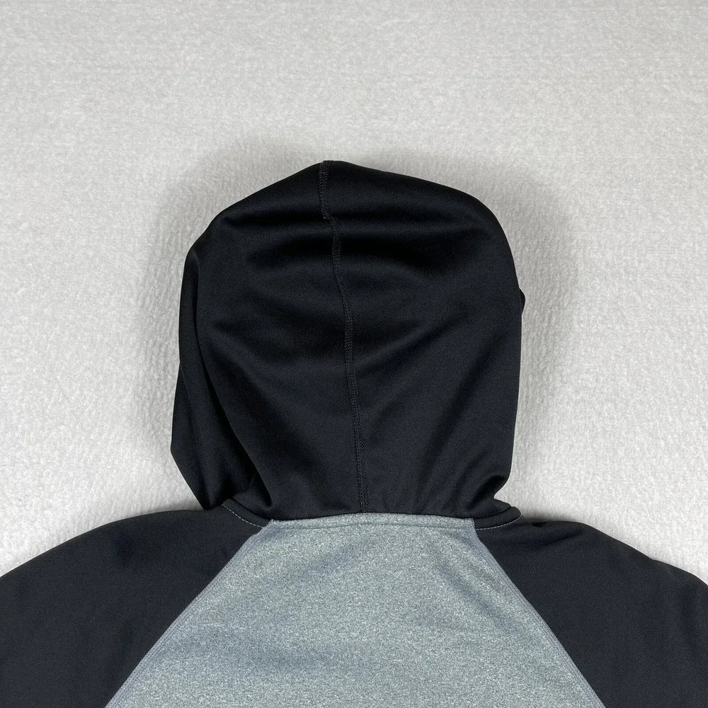 Nike Sweatshirt Womens Large Gray Black Dri Fit Pullover Training Hoodie Casual‎